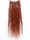 Copper Red Crochet Faux Locs Braids with Human Hair Curls