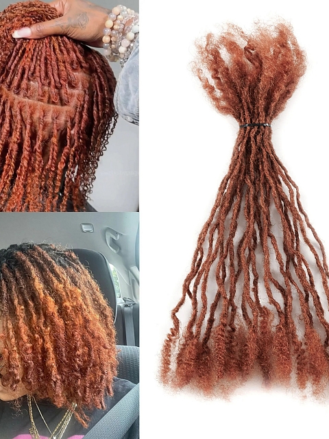 100% Human Hair 350&30# Sister Locks Extensions With s Soft Interlocs for Crochet