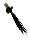 Standard Human Hair Loc Extensions With Curly Ends Natural Black