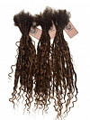 Goddess Human Hair Loc Extensions Color #4 w/ #30 Highlights