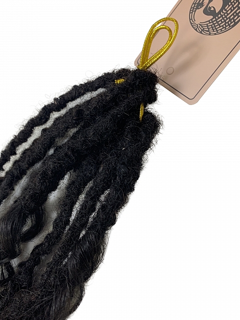 Premium 100% Human Hair Crochet Locs –Goddess Locs– Pre-Looped for DIY Instant Install – Ultra-Thin 0.5cm Lightweight Texture