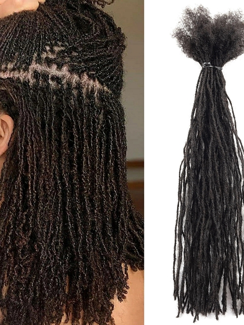 Wholesale Factory Direct  Micro Locs Real Human Hair Dreadlocks Extension Loc Extensions Dreadlock Naturel