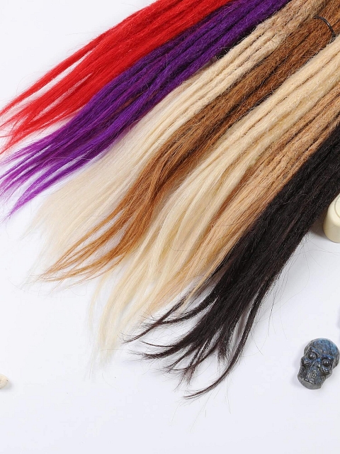 Virgin Hair Extensions Dreadlocks Crochet Braiding Hair Dreads Locs Extensions for Rock Roll Hip Hop People