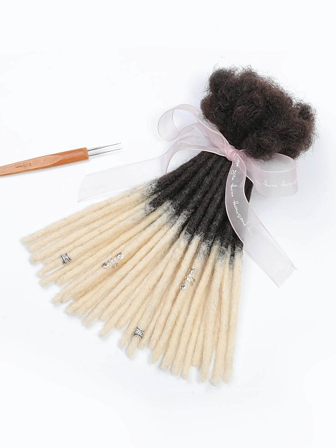 Ombre T1B/613 Platinum Standard Human Hair Loc Extensions