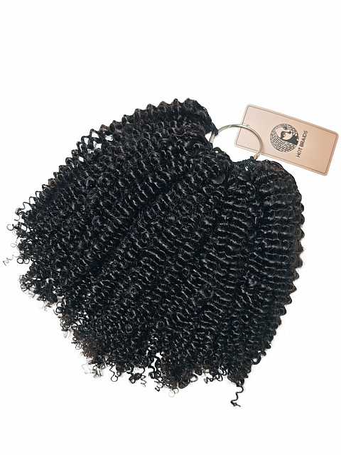 3c4a Texture - Jerry Curly -Reusable Upgrade Crochet Human Hair