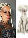 Light Grey Whosale Human Hair Locs Extensions Dreadlocks Extensions Full Handmade Human Hair Extensions
