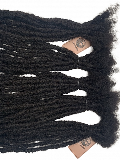 Textured Interlocked Human Hair Loc Extensions