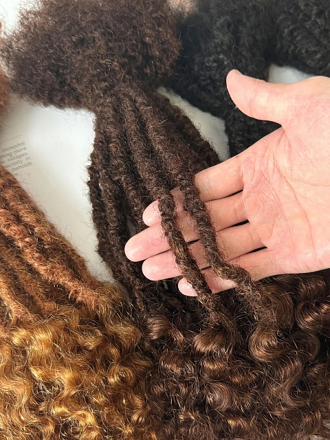 100% Real Human Hair Lisa Locs with Regular Dreadlocks and Curly End