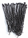 Pre-Looped Human Hair Loc Extensions With Curly Ends