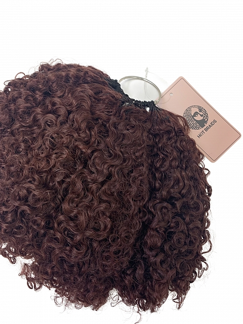 Burgundy Color - Reusable Upgrade Crochet Human Hair - HBCH011