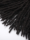 Textured Human Hair Loc Extensions, Natural Black
