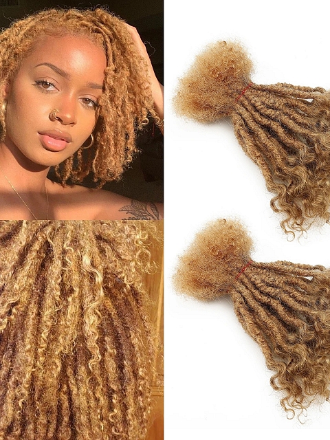 27# Thickness 20strands Per Pack Boho Dreadlocks Curly End Lisa Locs Extensions for Goddess