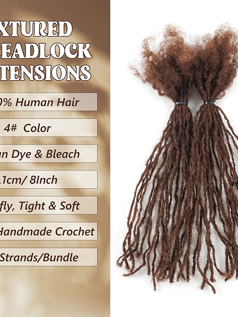 Unprocessed Perruque Locs #4+white Color 100% Virgin Human Hair Inter Locs Human Hair Soft Loc Extensions