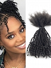 Handmade 100% Human Hair Micro Dreadlocs Inter Loc Style with Curly Ends Hair Extension