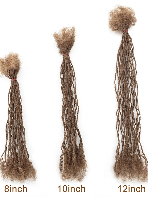 100% Real Human Hair Curly Tips Interlocked Sisters Locs Micro Dreadlock Extensions Permanent Natural Looking