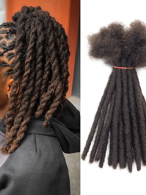 Handmade Human Hair Dreadlocks Extensions Vietnamese Raw Hair Locs Extensions for Box Braided