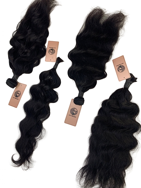 Spanish Wavy -Reusable The Hybrid Glam Kit-Braiding w/ Weft Hair Combo