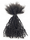 Handmade 100% Human Hair Micro Dreadlocs Inter Loc Style with Curly Ends Hair Extension