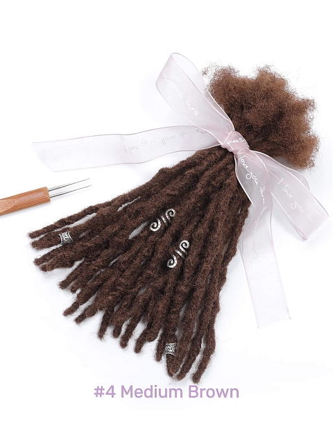Textured Interlocked Human Hair Loc Extensions