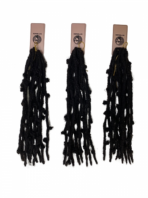 Premium Tangle-Free 100% Human Hair Crochet Locs –Butterfly Locs– Pre-Looped for DIY Instant Install – Ultra-Thin 0.6cm Lightweight Texture