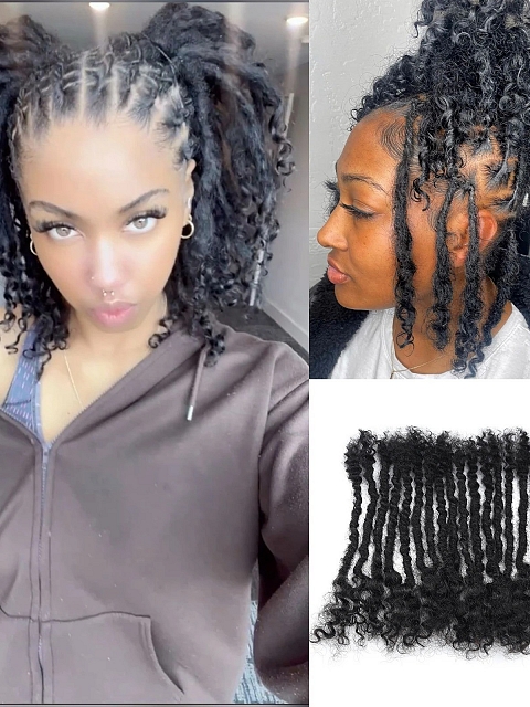 100% Real Human Hair Lisa Locs with Regular Dreadlocks and Curly End
