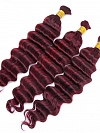 99J and Burgundy Mix Deep Wave - Bulk Human Hair - Loose/Braids