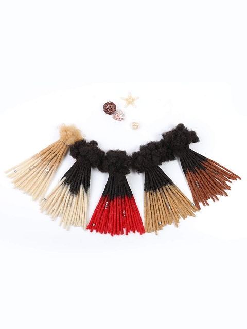Ombre Standard Human Hair Dreadlock Extensions