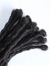 Pre-Looped Human Hair Loc Extensions With Curly Ends