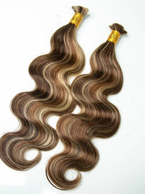 Mix Color Body Wave-Bulk Human Hair-Loose/Braids