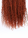 Copper Red Crochet Faux Locs Braids with Human Hair Curls