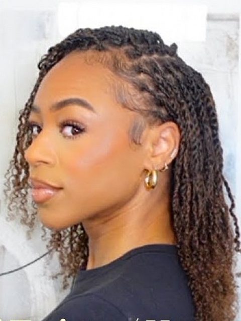 #4 Light Brown-Tight Afro Kinky - Bulk Human Hair - Dreadlocs/Twists