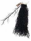 Pre-looped Crochet Boho Locs with Human Hair Curls