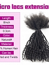 Handmade 100% Human Hair Micro Dreadlocs Inter Loc Style with Curly Ends Hair Extension