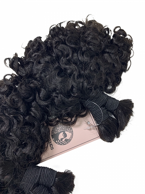 3b3c Texture-Exotic Kinky Curly - Bulk Human Hair - Loose/Braids