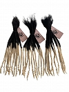 Ombre T1B/27 Standard Human Hair Loc Extensions With Curly Ends