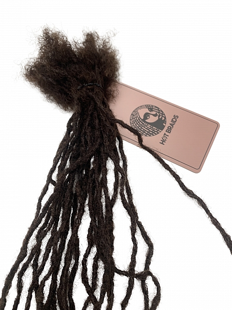 Handmade Dark Brown MicroLoc SisterLoc Human Hair Loc Extensions