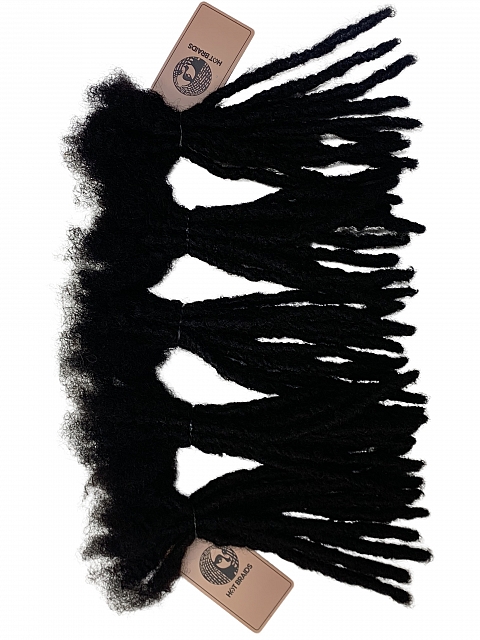 Textured Interlocked Human Hair Loc Extensions