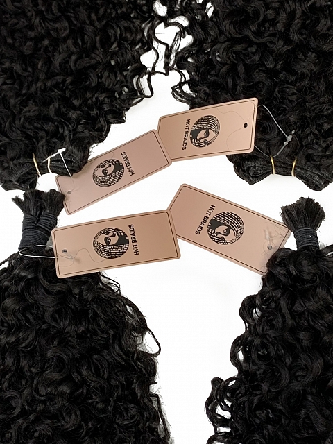 3b3c Exotic Kinky Curly -Reusable The Hybrid Glam Kit-Braiding w/ Weft Hair Combo