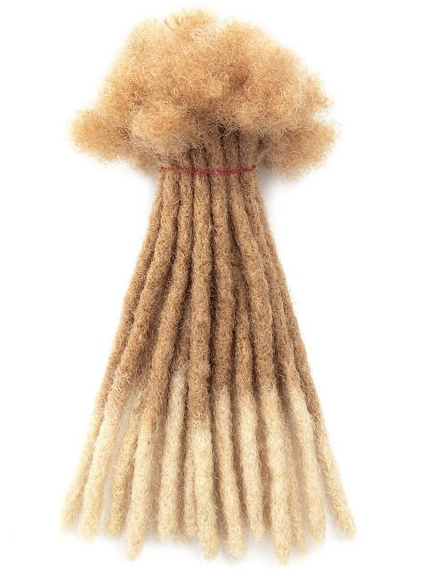 Tip Blonde 100% Real Human Hair Dread Lock Extensions Full Handmade Permanent Extension Bundles