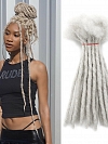 Light Grey Whosale Human Hair Locs Extensions Dreadlocks Extensions Full Handmade Human Hair Extensions