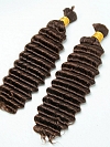 Medium Brown Deep Wave  - Bulk Human Hair - Loose/Braids