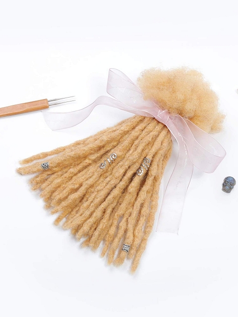 Textured Honey Blonde Human Hair Loc Extensions