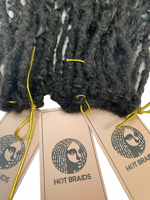 Premium 100% Human Hair Crochet Locs –Goddess Locs– Pre-Looped for DIY Instant Install – Ultra-Thin 0.5cm Lightweight Texture