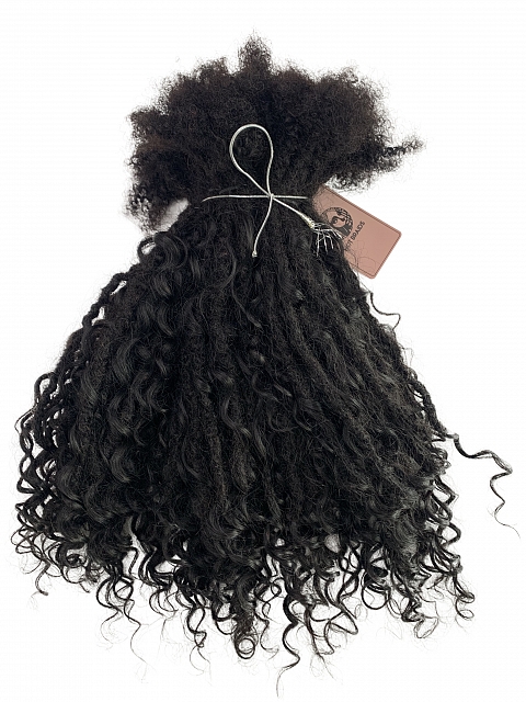 Goddess Human Hair Loc Extensions Natural Black