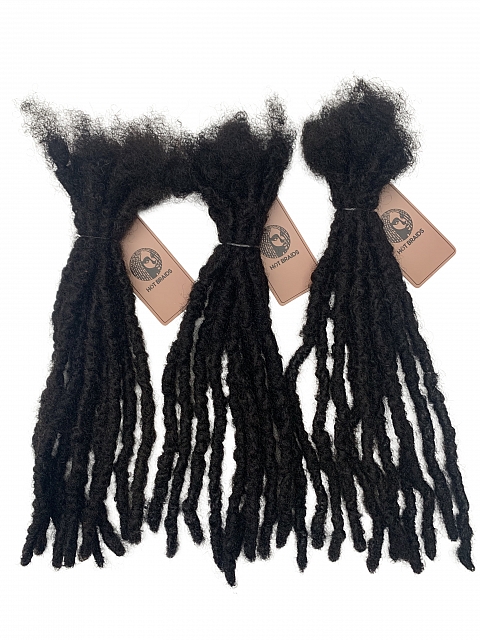 Textured Interlocked Human Hair Loc Extensions