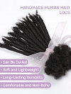 Human Hair Loc Extensions With Curly Ends - Nautral Black Color