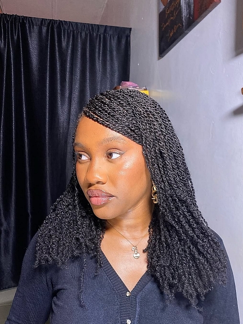 #1B-Off Black-Tight Afro Kinky - Bulk Human Hair - Dreadlocs/Twists