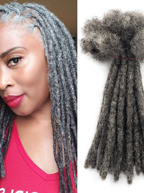 Factory Cheveux Human Regular and Pop Afro Kinky Human Remy Hair Locs Permanent Dreadlocks Extensions