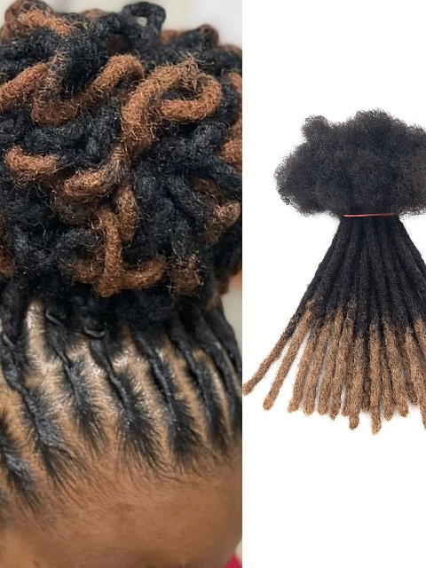 Cheap Rasta Cheveux Locks Homme Dreadlocks Cabelo Humano Afro Kinky Human Hair Natural Dread Locks Extension