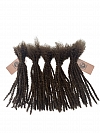 Textured Interlocked Human Hair Loc Extensions Color #4 Light Brown